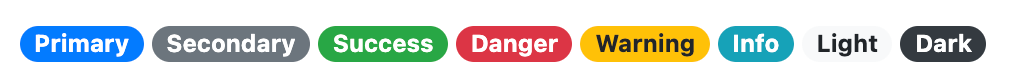 pills concept on a Tag component in Bootstrap.