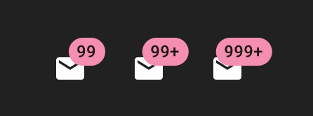 count concept on a Badge component in Material Components Web.