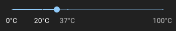 custom marks concept on a Slider component in Material Components Web.