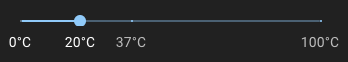 restricted concept on a Slider component in Material Components Web.